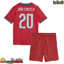 Camisa de Futebol Portugal Joao Cancelo #20 Equipamento Principal Infantil Mundo 2026 Manga Curta (+ Calças curtas)